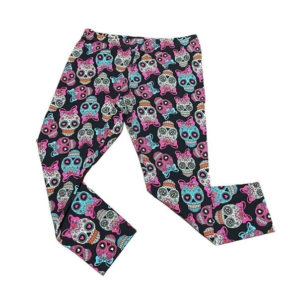 No Boundaries Neon Skull Leggings 2X - Picture 1 of 6